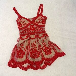 Honey Punch Floral Romper Dress